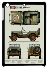 WW2 Military Vehicles - Willys MB (early) Small Tablet Cover 3